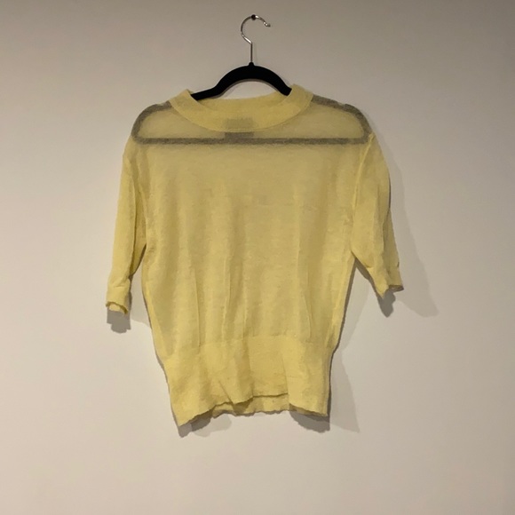 Yellow Mohair Knit Shirt - Picture 1 of 3